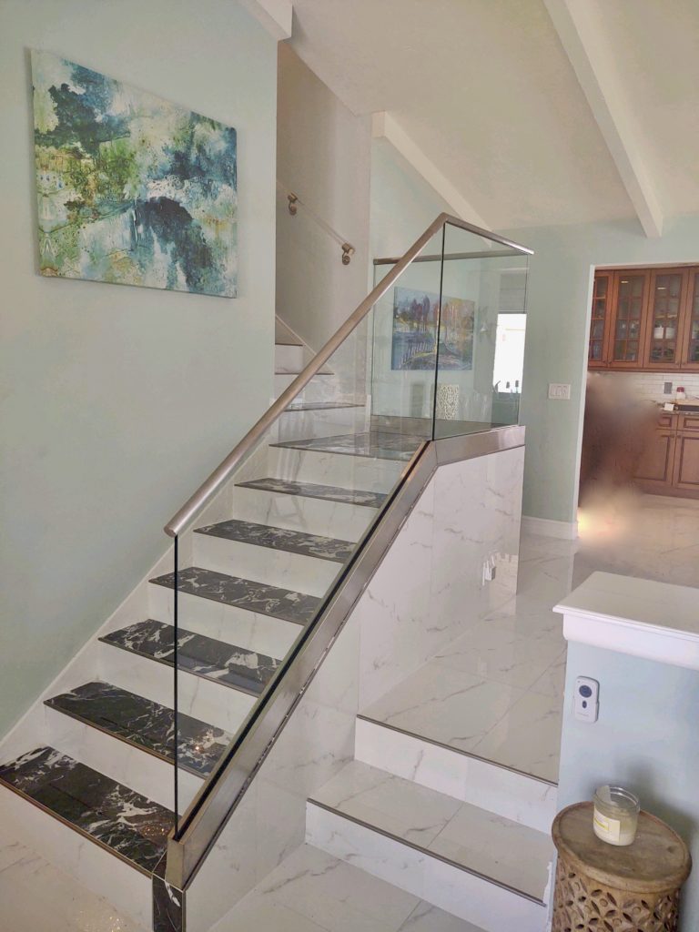 Glass Railing on Stairs Naples FL 